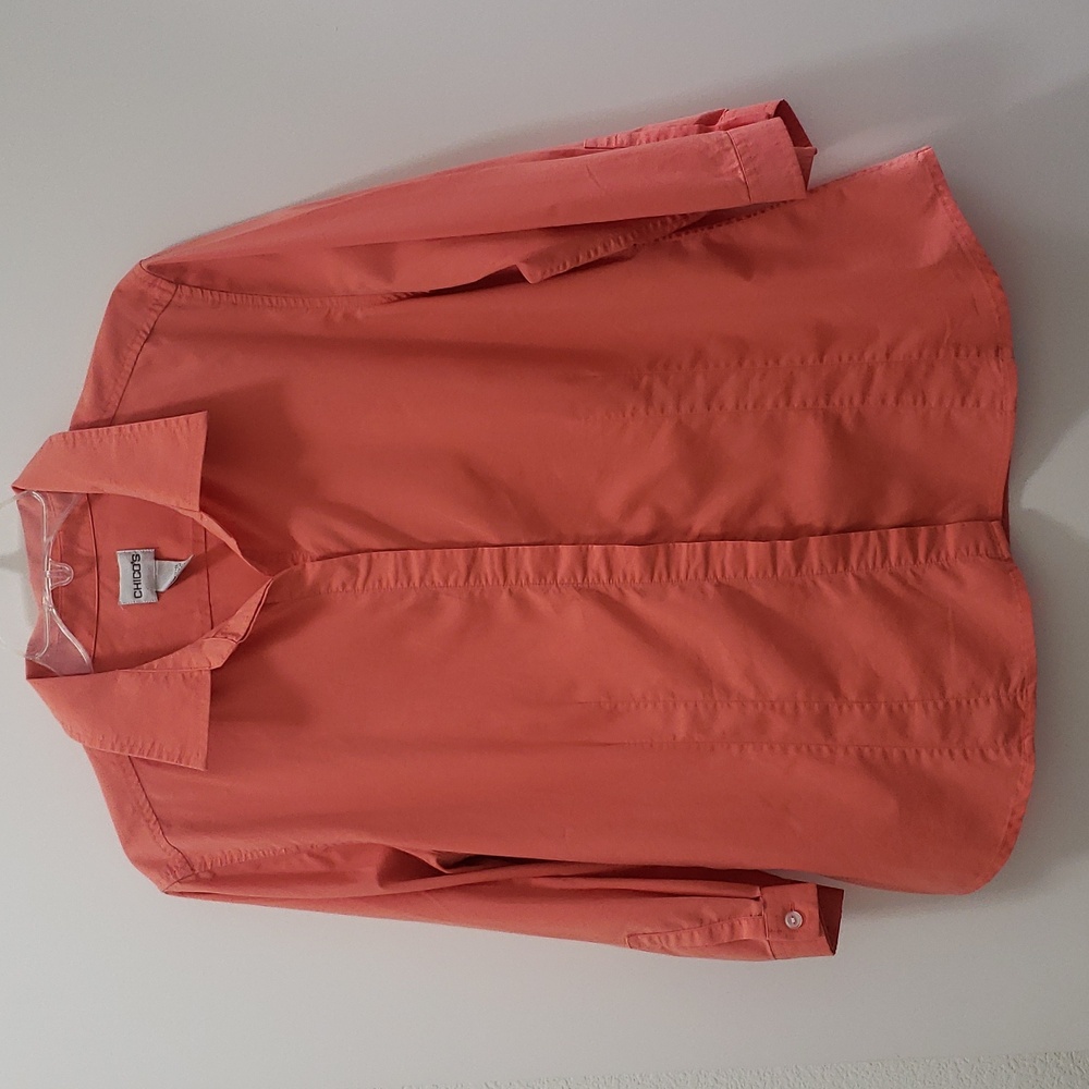 Chico's Button Down 3/4 Sleeve Shirt